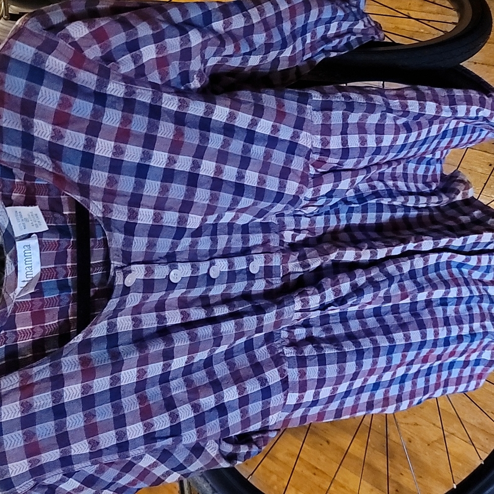 Oh mamma red, blue and white size medium